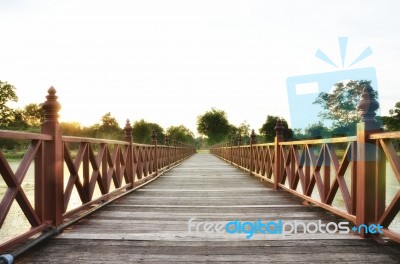 Wooden Bridge Stock Photo