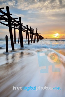 Wooden Bridge Stock Photo