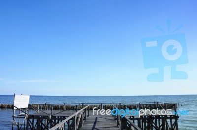 Wooden Bridge For Sea View.wooden Stock Photo Wooden Bridge For Sea View.wooden Stock Photo