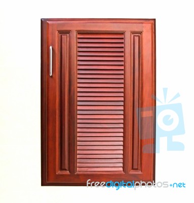 Wooden Cabinet Doors Stock Photo