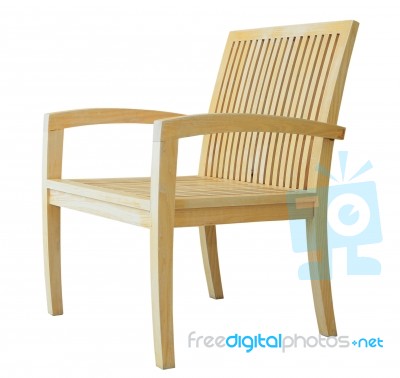 Wooden Chair Isolated On White Background Stock Photo