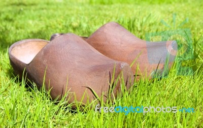 Wooden Clogs Stock Photo