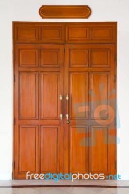 Wooden Door Stock Photo