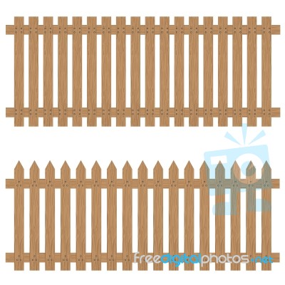 Wooden Fence Isolated On Background. Wooden Fence Stock Image
