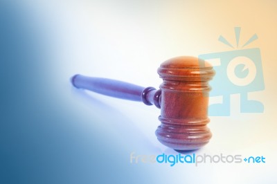 Wooden Justice Gavel Stock Photo