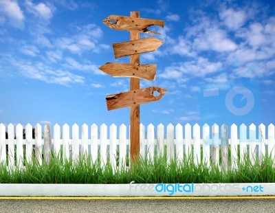 Wooden Signpost Stock Photo