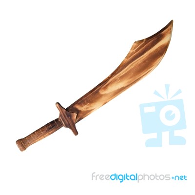 Wooden Sword Stock Photo