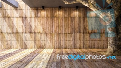 Wooden Wall And Floor Stock Image