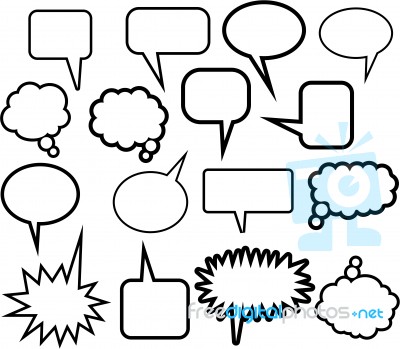 Word Bubble Icons Stock Image