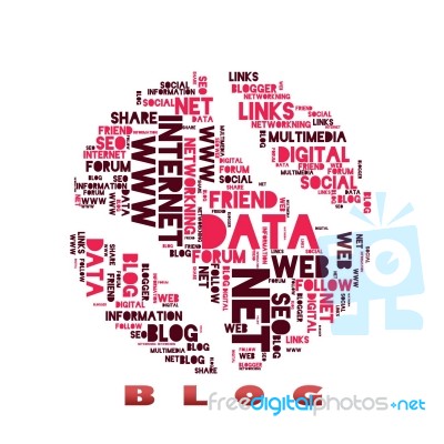 Word Cloud Of The Blog Stock Image