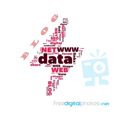 Word Cloud Of The Blog Stock Image