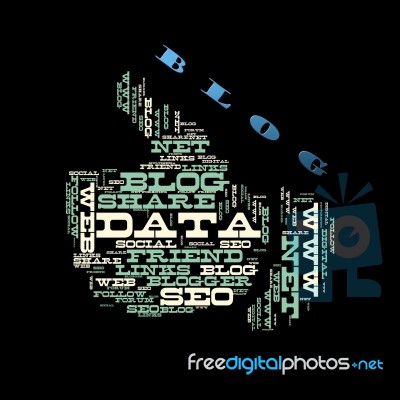 Word Cloud Of The Blog Stock Image