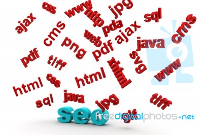 Words In A Word Cloud Related To Seo Stock Image