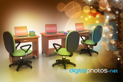 Workplace With Computer Stock Image