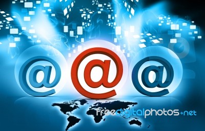 World Email Concept Stock Image