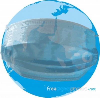 World In Mask Stock Image