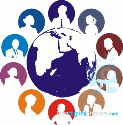 World Internet Network Stock Image