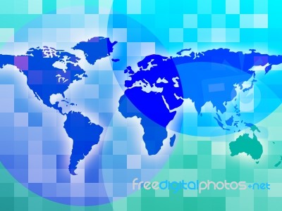 World Map Indicates Design International And Worldwide Stock Image World Map Indicates Design International And Worldwide Stock Image