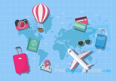 World Map Travel Concept Stock Image