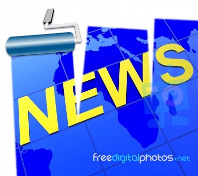 World News Represents Social Media And Article Stock Image