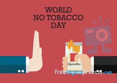 World No Tobacco Day Poster Stock Image