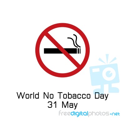World No Tobacco Day Smoking Logo Stock Image