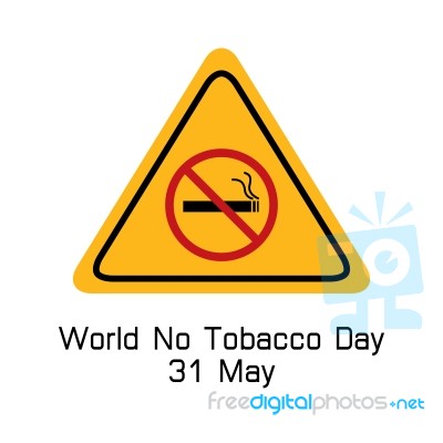 World No Tobacco Day Smoking Warning Stock Image