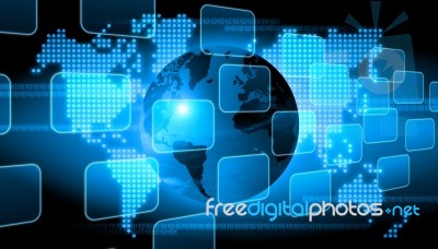 World Technology Background Stock Photo