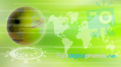 World Technology Background Stock Image