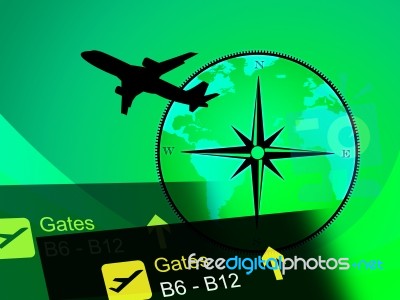 World Travel Represents Globalize Travels And Globalization Stock Image