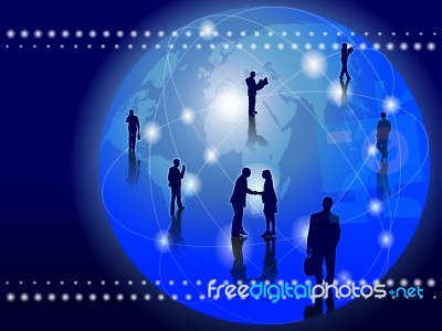 World Wide Business Communication Stock Image
