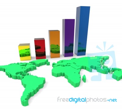 World Wide Growth Means Up Development And Rise Stock Image