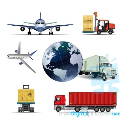 World Wide International Logistics Stock Image