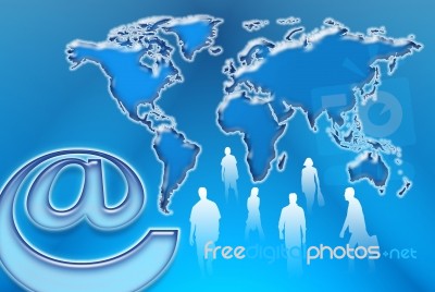 World Wide Network Business Stock Image