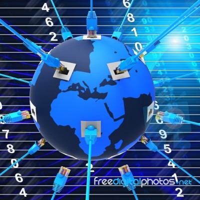 Worldwide Network Indicates Global Communications And Web Stock Image