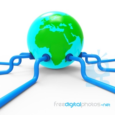 Worldwide Network Represents Global Communications And Communicate Stock Image
