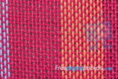 Woven Texture Background On Loom Stock Photo