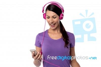 Wow, My Favorite Song ! Stock Photo