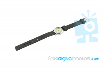 Wrist Watch For Woman On White Background Stock Photo