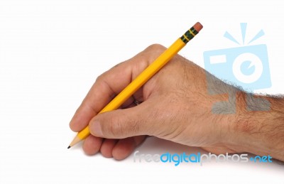 Writing Hand Stock Photo