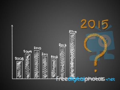Writing Question About 2015 On Graph Stock Image Writing Question About 2015 On Graph Stock Image