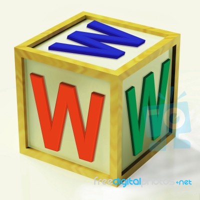 Www Block Shows Internet Online And Webpage Stock Image