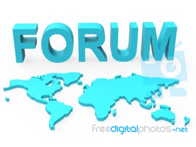 Www Forum Means Social Media And Worldwide Stock Image