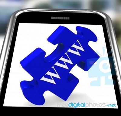Www Smartphone Means Internet Network And Websites Stock Image