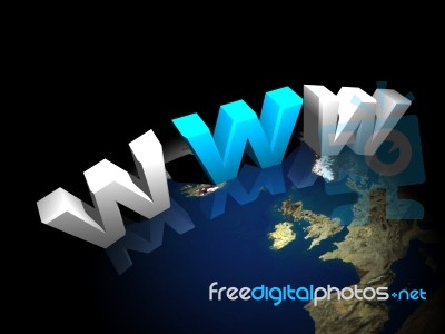 Www With Earth Stock Image