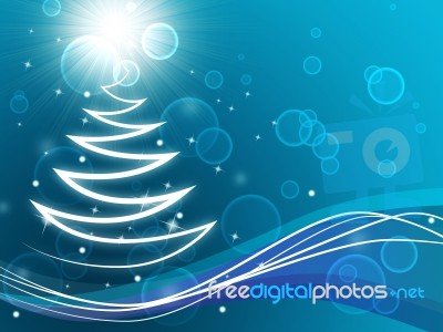 Xmas Tree Represents Empty Space And Artistic Stock Image