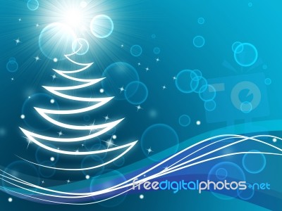 Xmas Tree Represents Empty Space And Artistic Stock Image