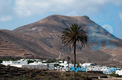 Yaiza On Lanzarote, Canary Islands, Spain Stock Photo