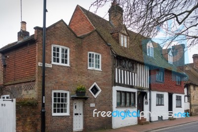 Ye Olde Lock Up And Windsor Cottage High Street East Grinstead Stock Photo