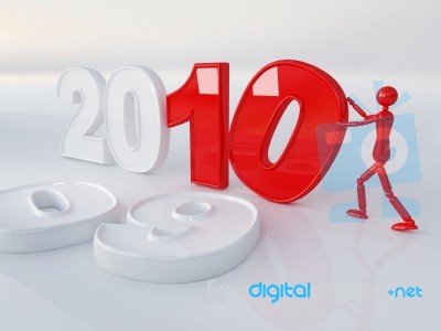 Year 2010 Stock Image